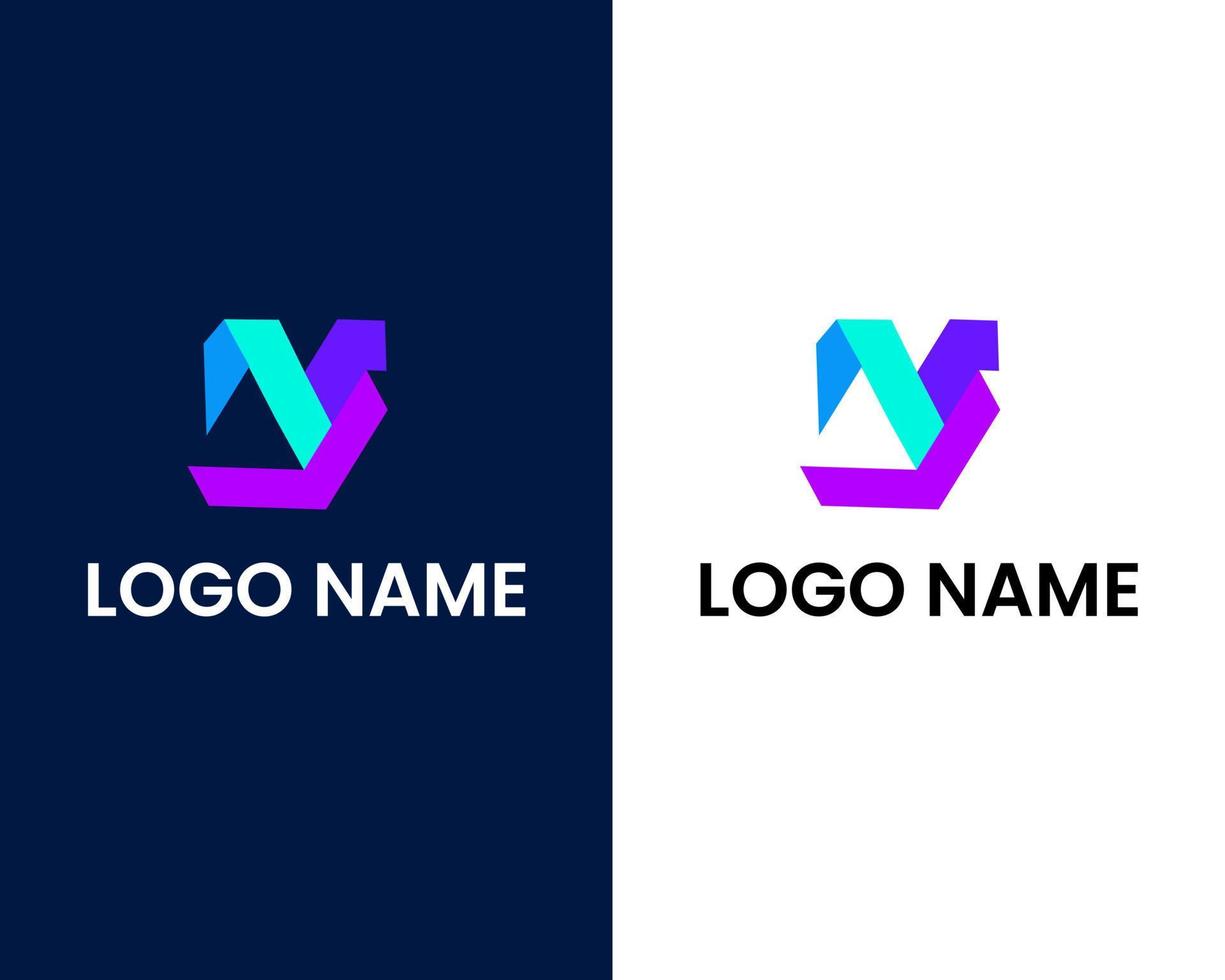 plantilla de diseño de logotipo de letra y vector