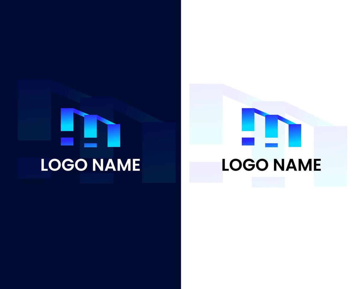 letter m logo design template vector