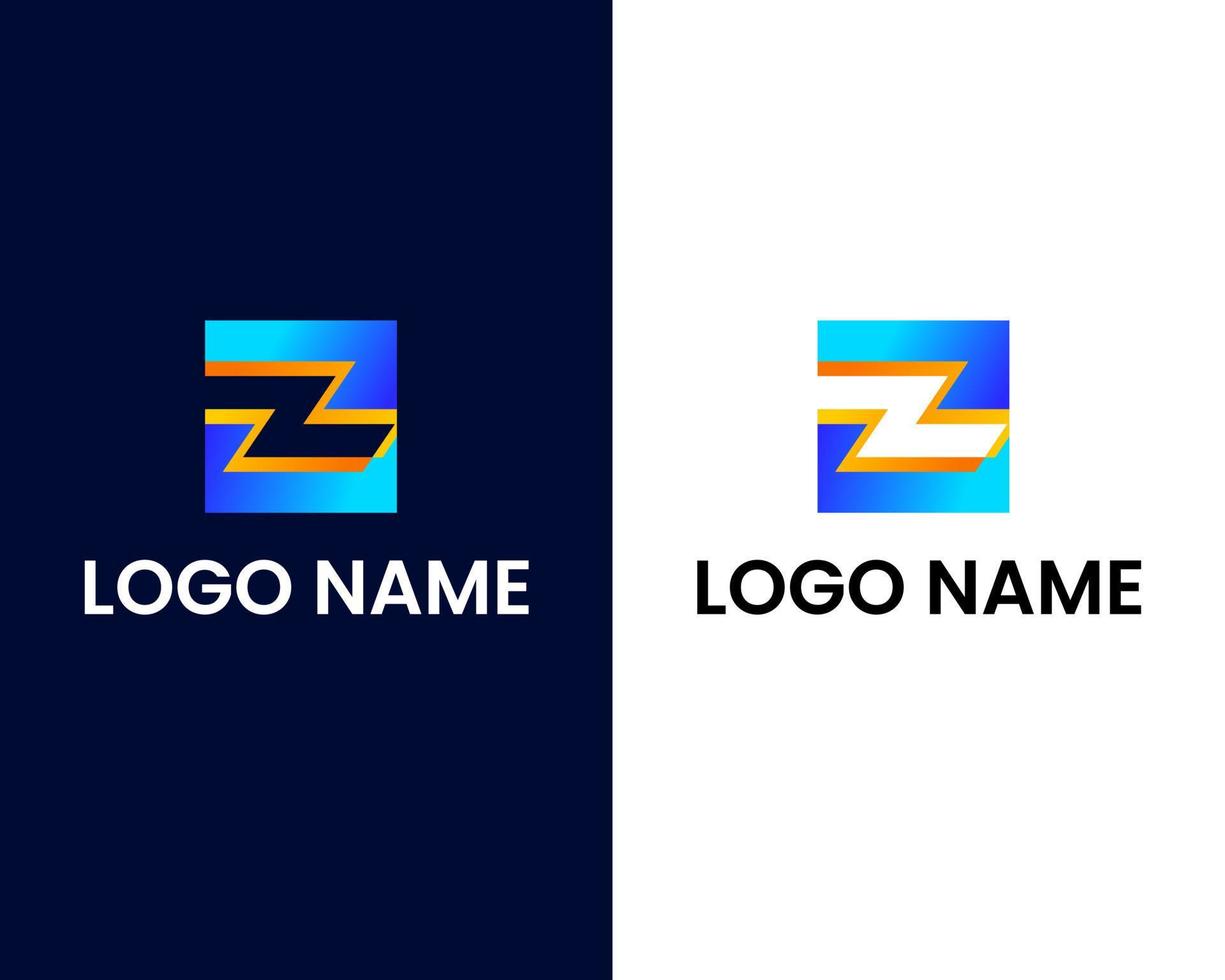 plantilla de diseño de logotipo moderno letra z vector