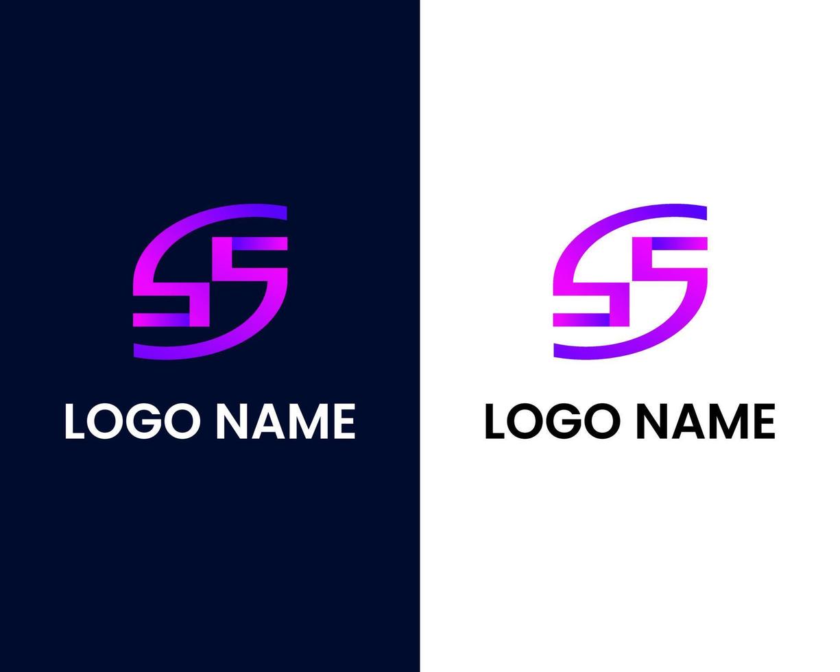 plantilla de diseño de logotipo moderno letra s vector