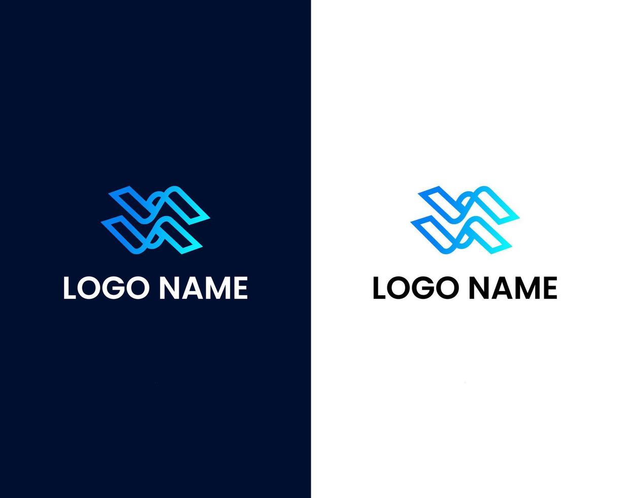 plantilla de diseño de logotipo letra w vector