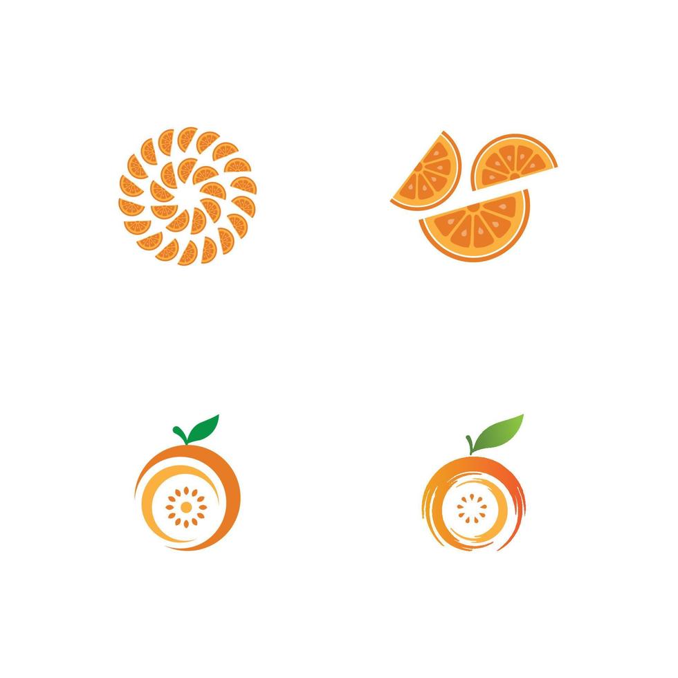 diseño de logotipo naranja vector