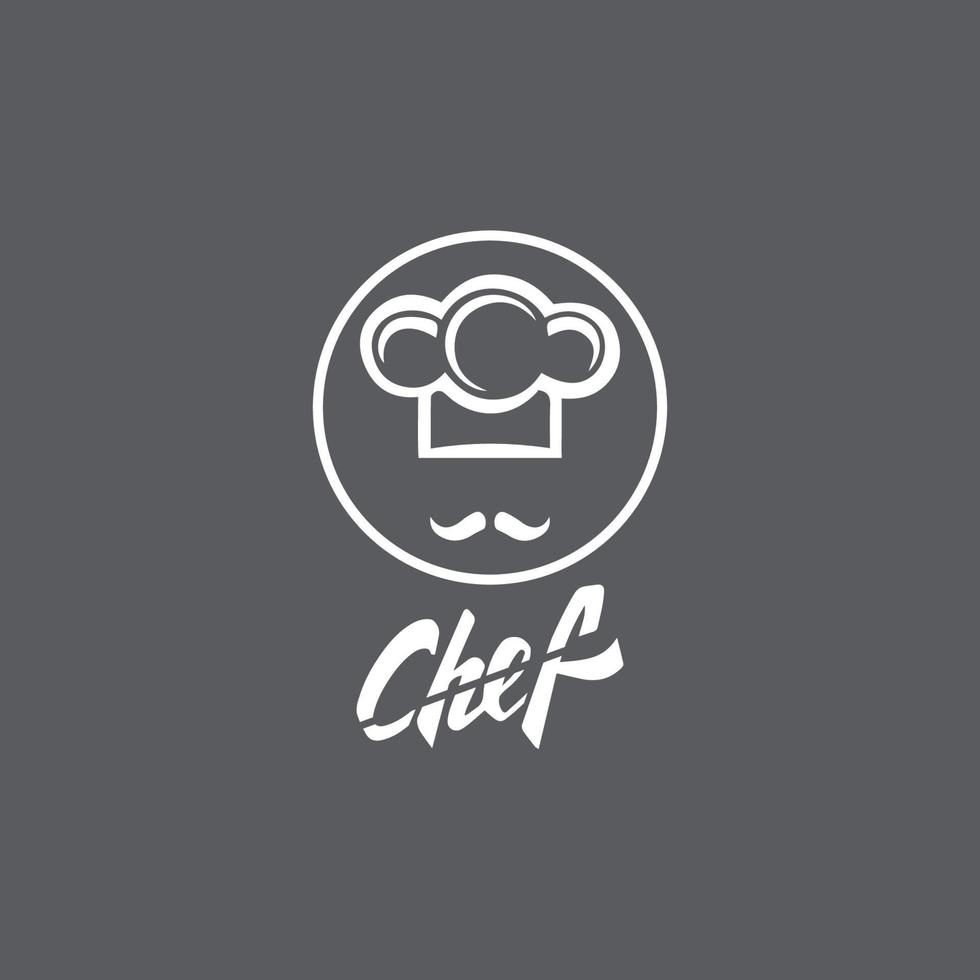 Hat chef logo template vector icon  illustration