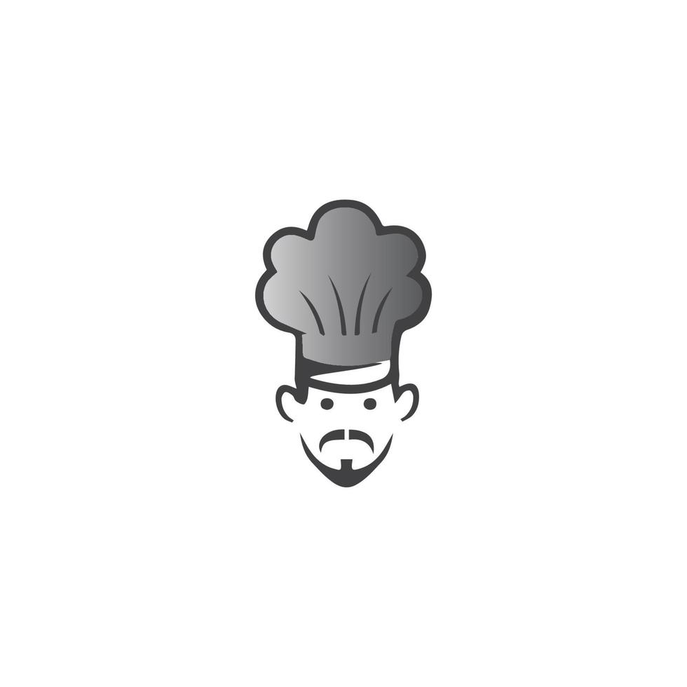 Hat chef logo template vector