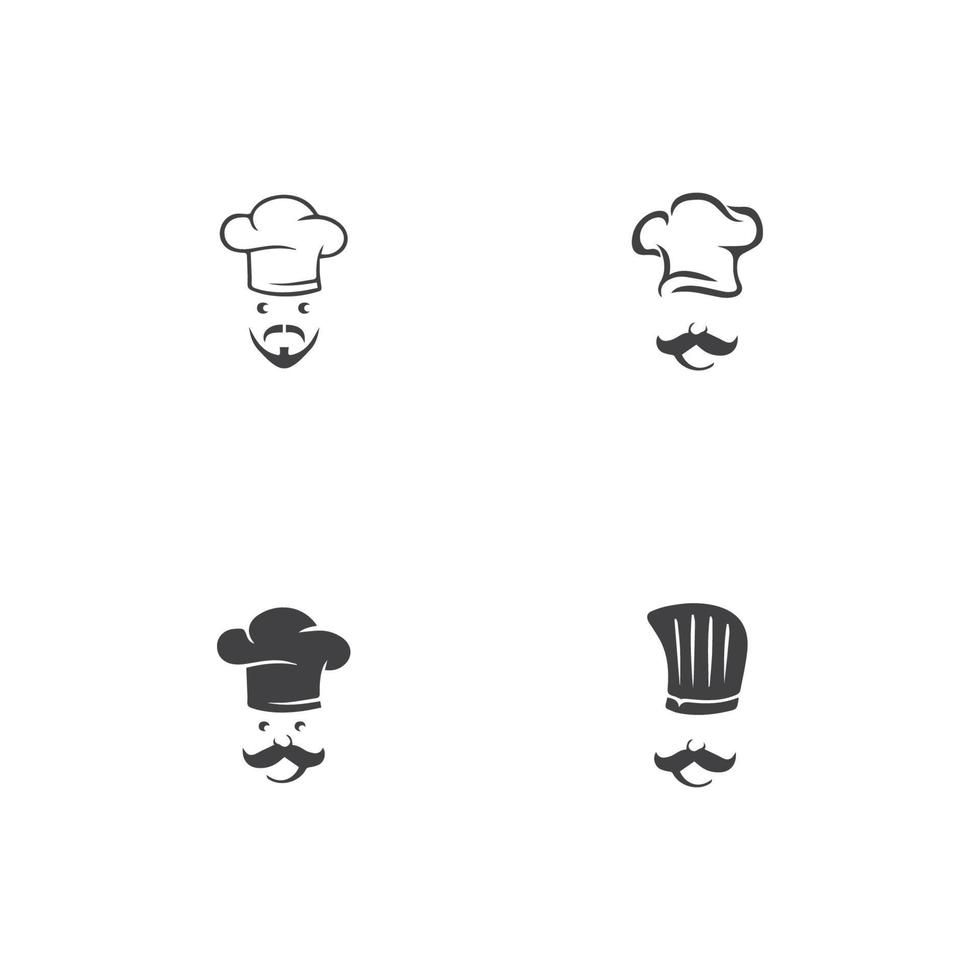 Hat chef logo template vector