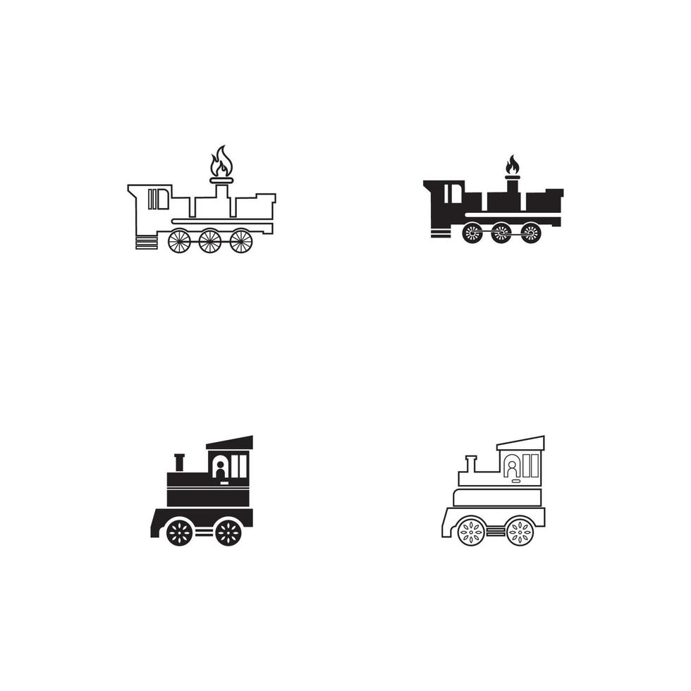 plantilla de diseño de ilustración de vector de icono de tren