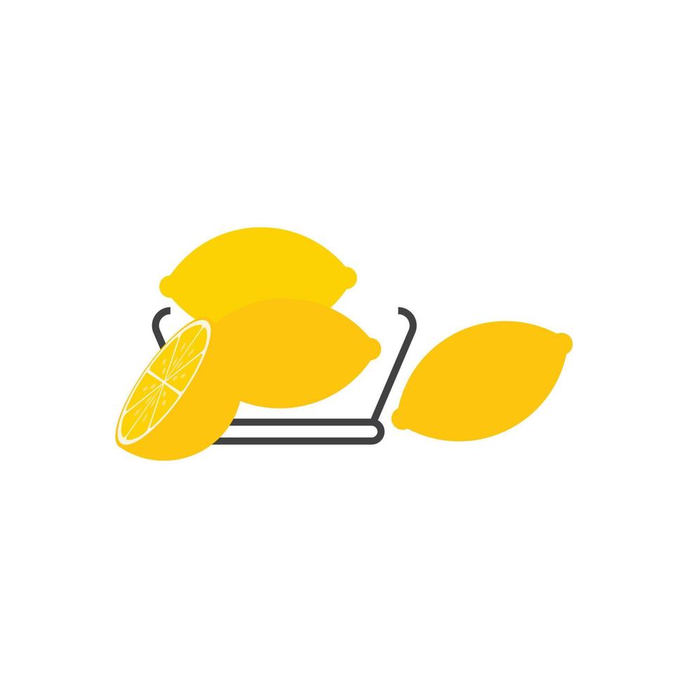 Fresh Lemon icon vector illustration design