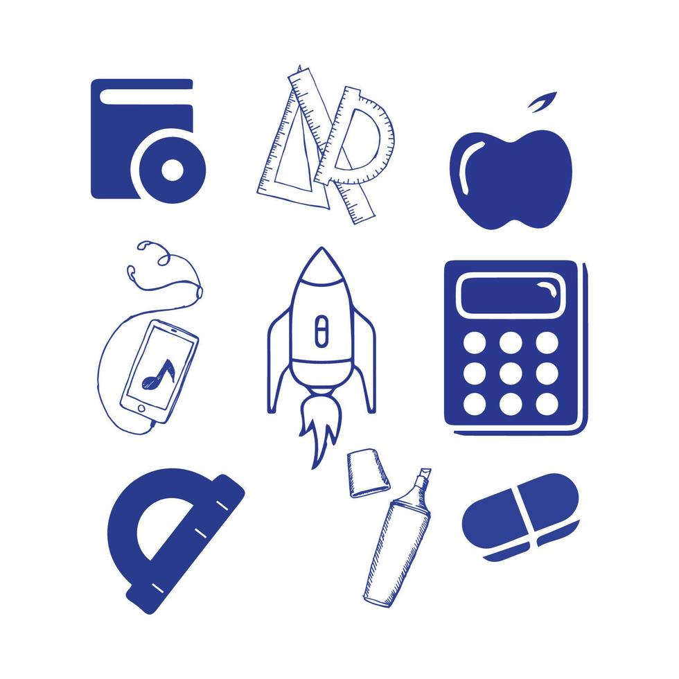 Back to school element icon vector illustration design