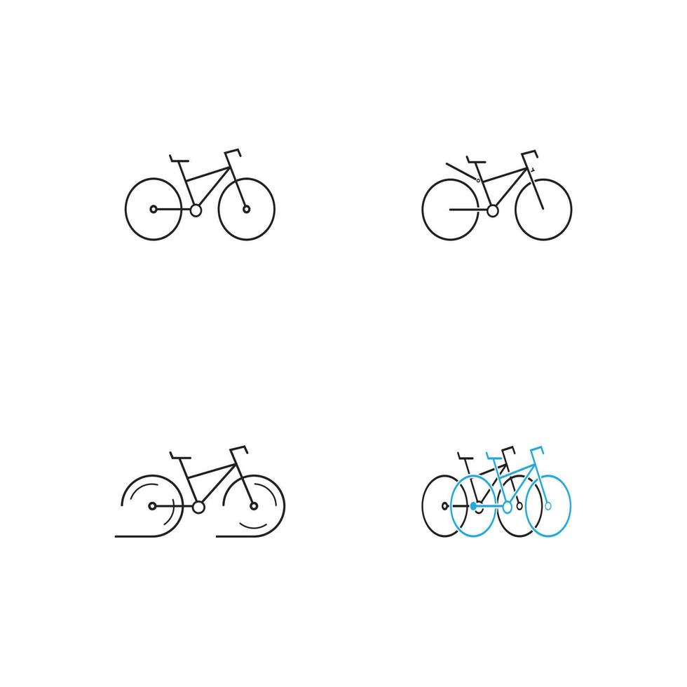 plantilla de diseño de vector de icono de bicicleta