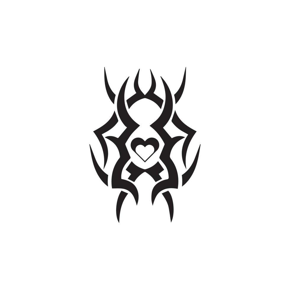 Diseño de ilustración de vector de icono de tatuaje tribal
