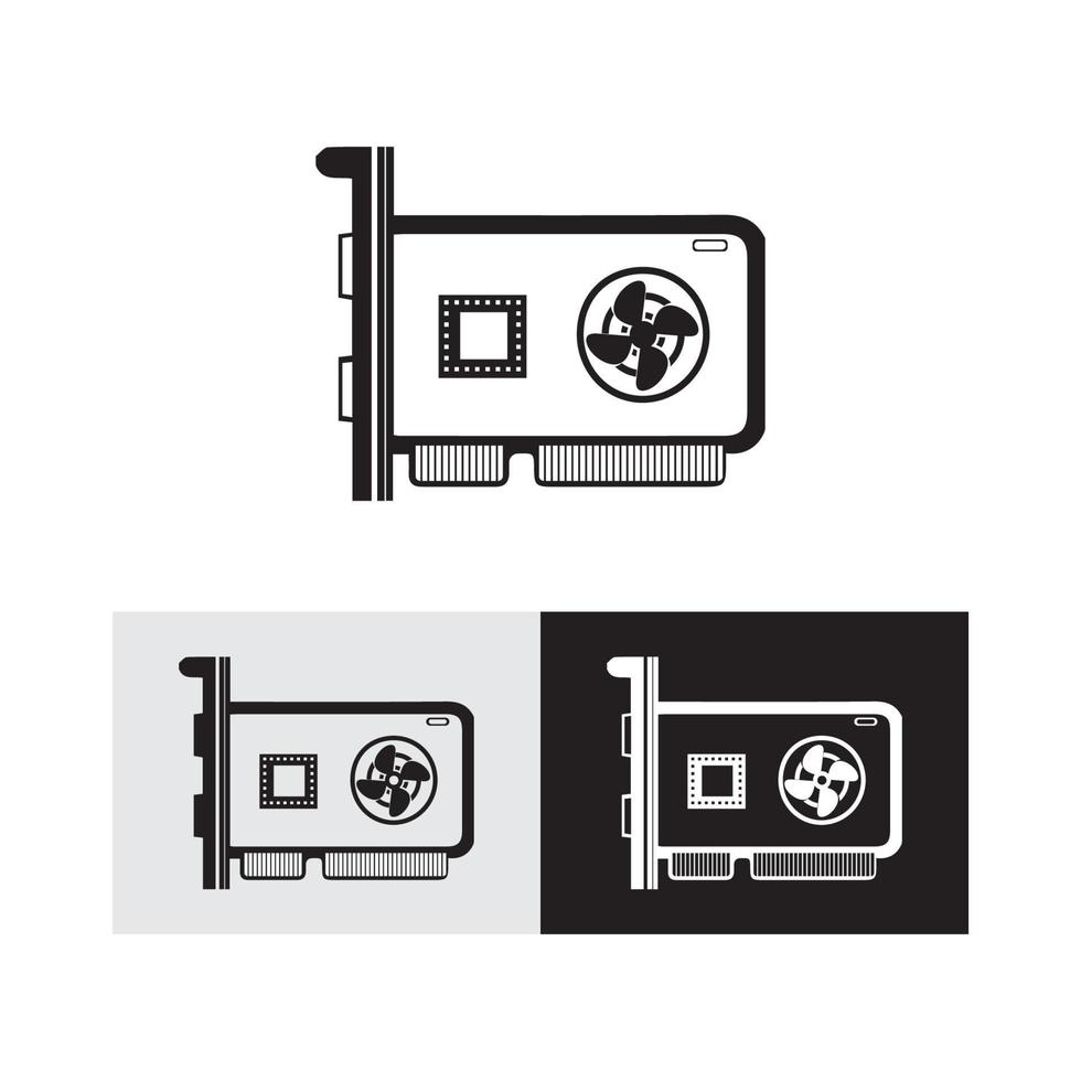 GPU Graphic Card Icon vector