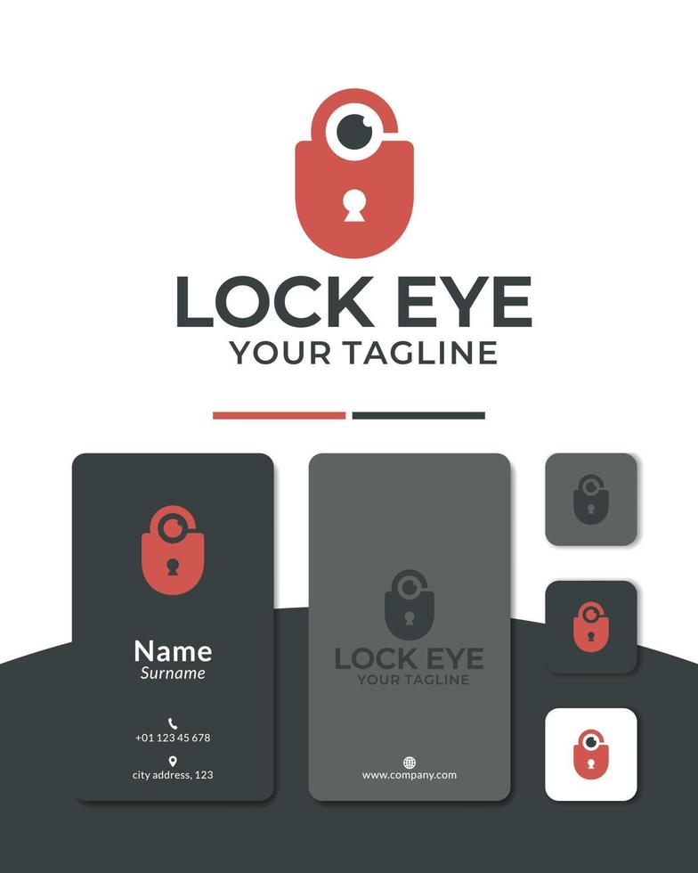 eye padlock abstract logo design vector, lock, view, vision, defence vector