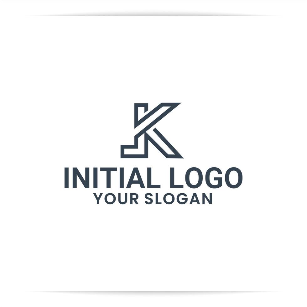 logo design jk initial abstract vector