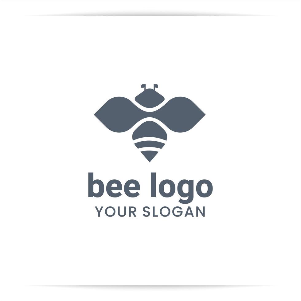 vector de abeja de diseño de logotipo