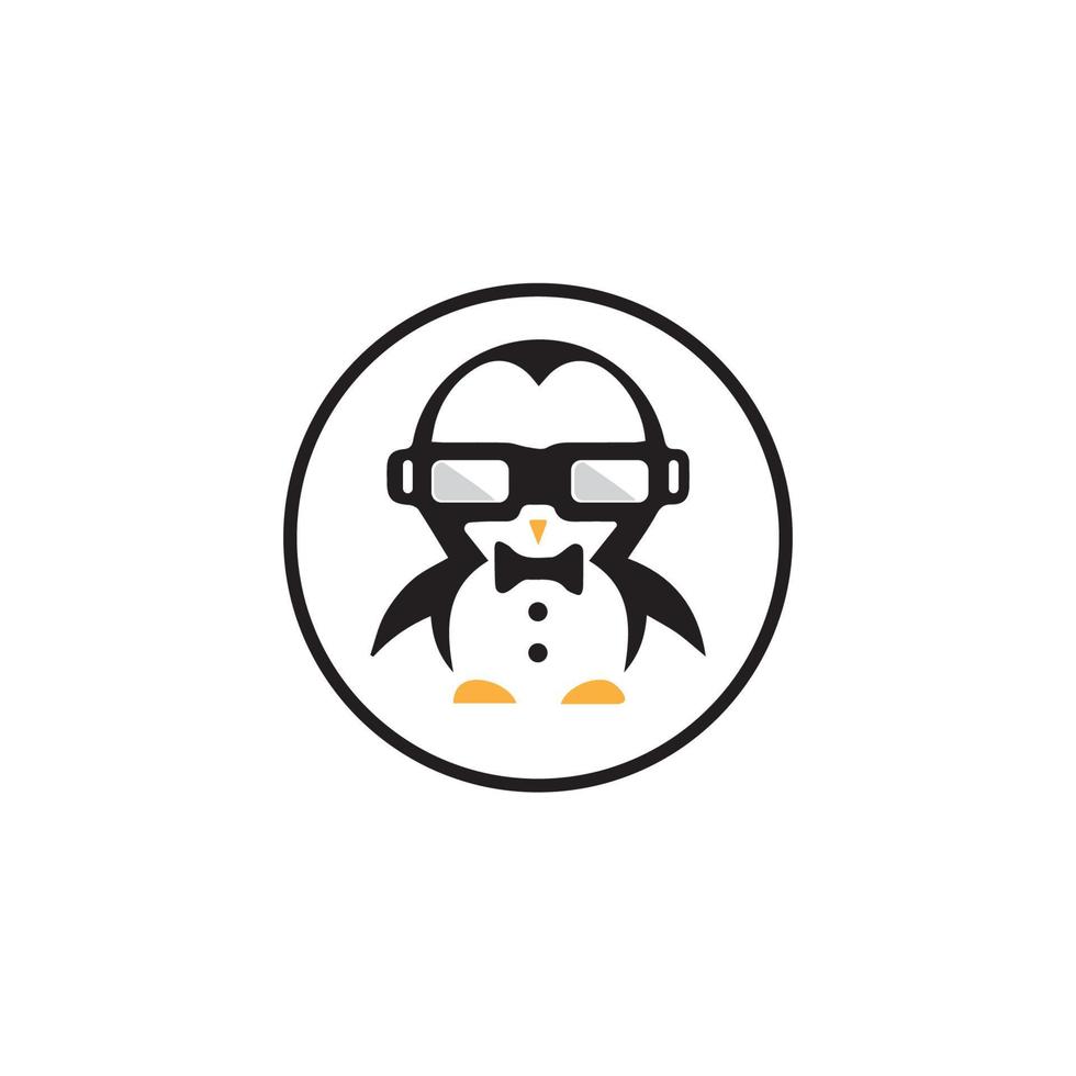 penguin logo template design vector