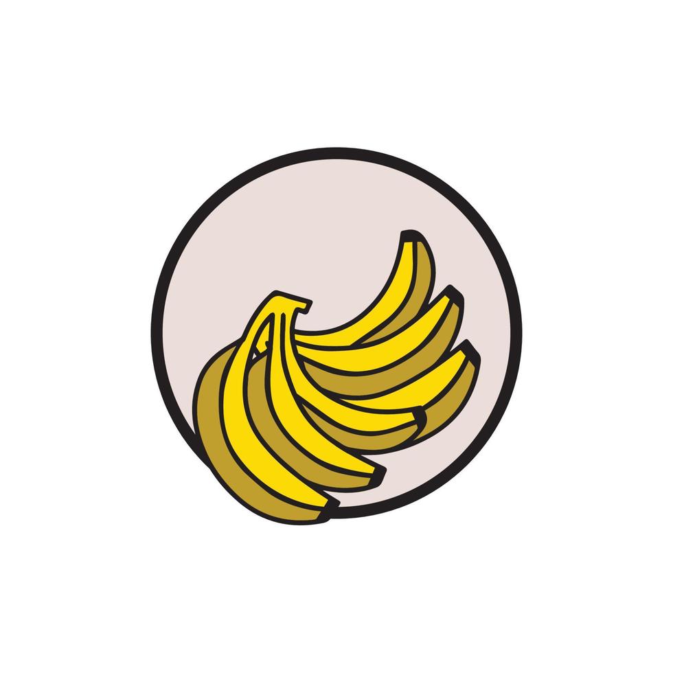 Ilustración de vector de plantilla de logotipo de plátano