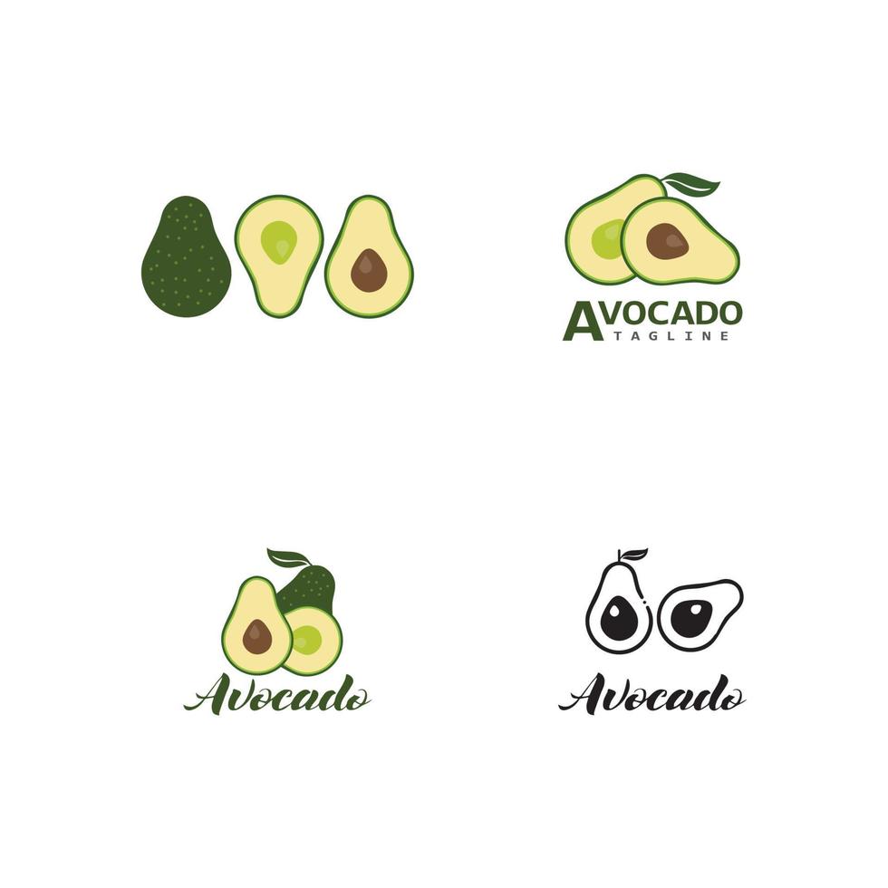 diseño de ilustración de icono de vector de aguacate