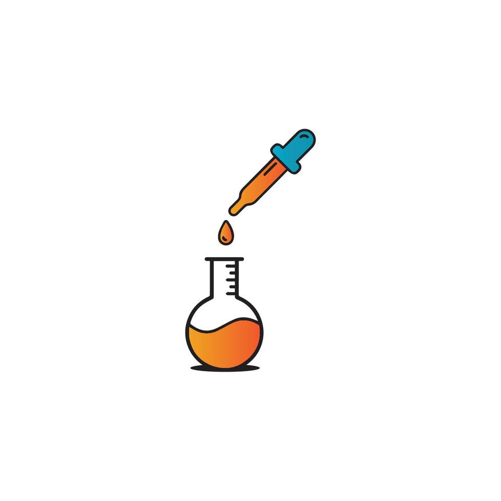 Medical Test tube Icon Vector Illustration.