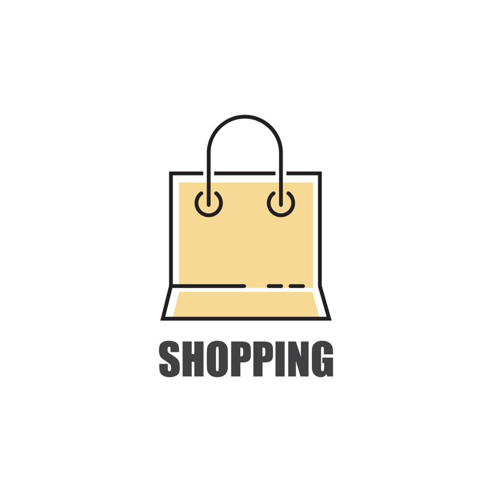 icono de bolsa de compras vector