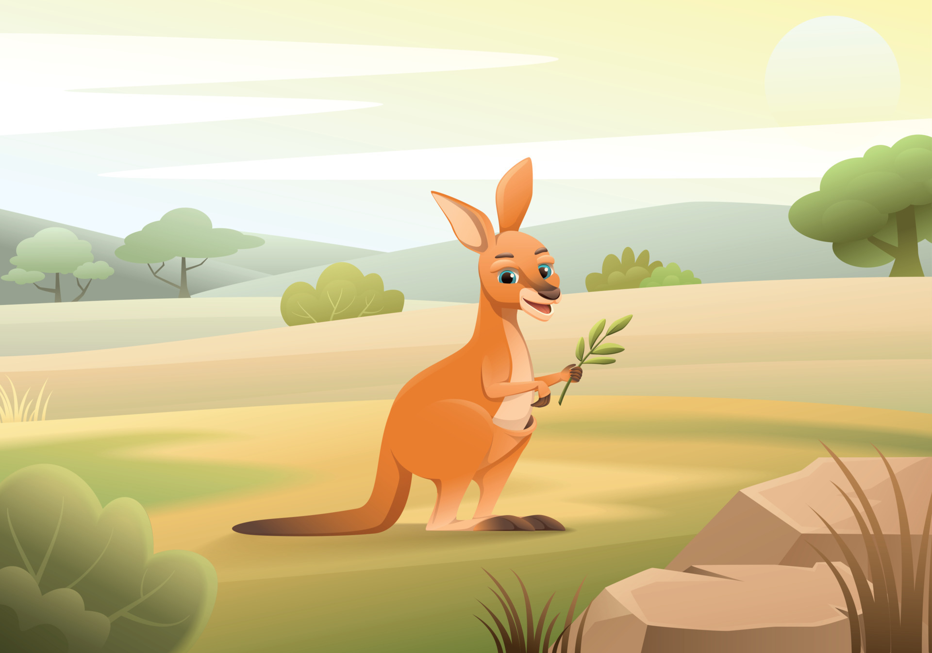 Cartoon Kangaroo Illustration 8441410 Vector Art at Vecteezy Cartoon Kangaroo Illustration 8441410 Vector Art at Vecteezy
