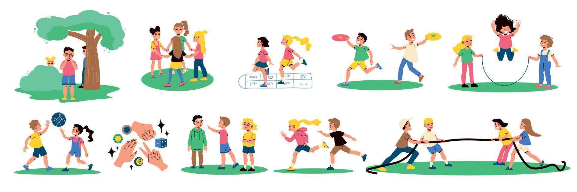 Children Active Games Set vector