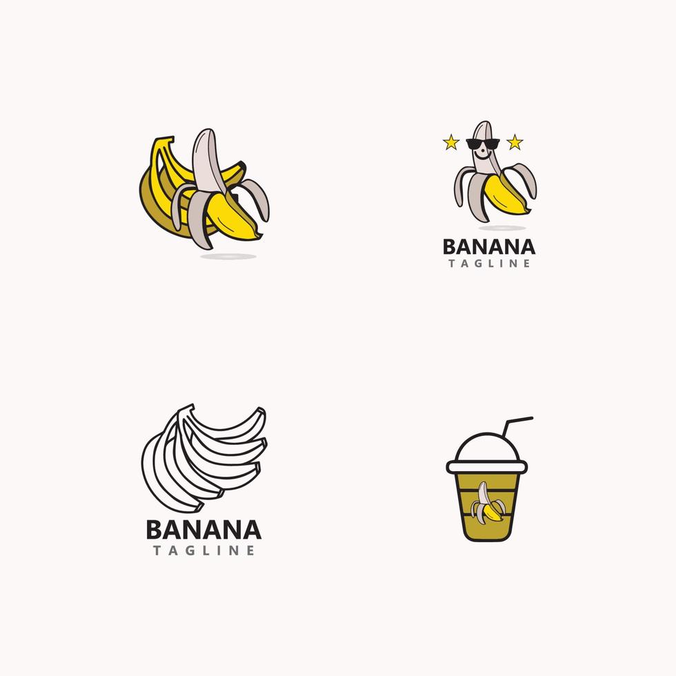 Banana Logo Template vector illustration