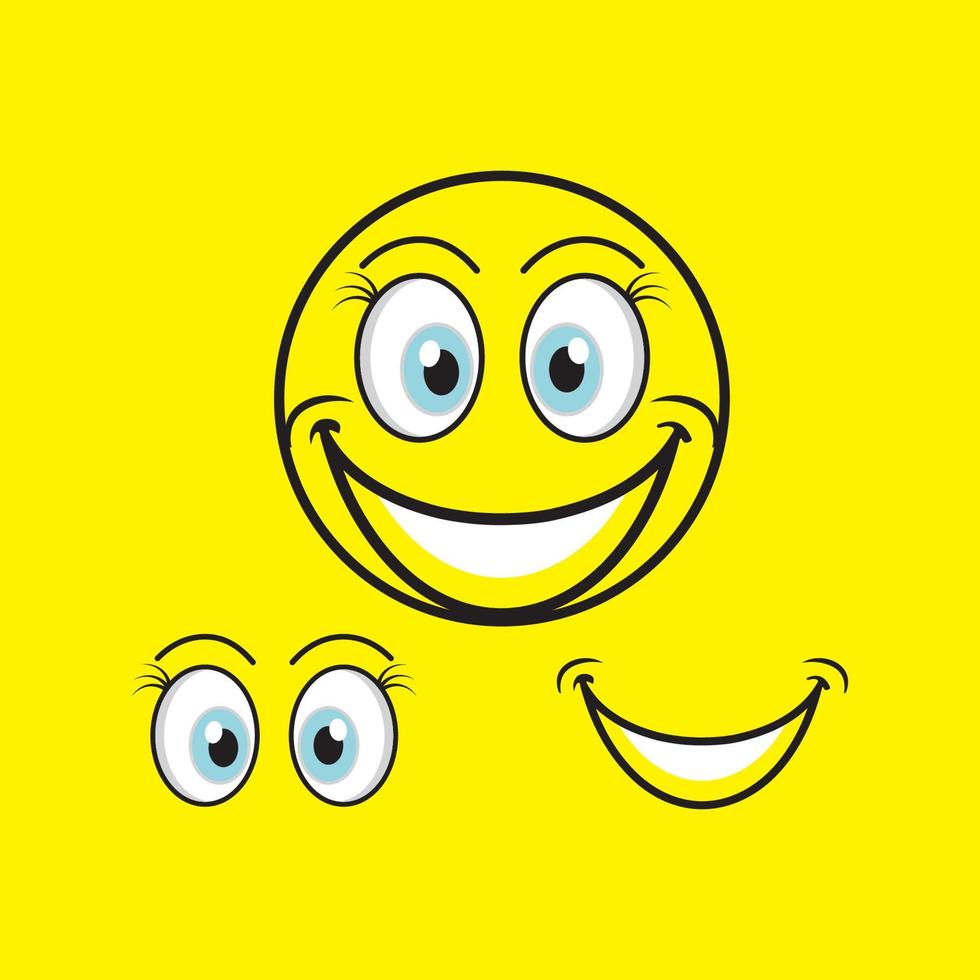 Sonrisa emoción icono diseño ilustración vectorial vector