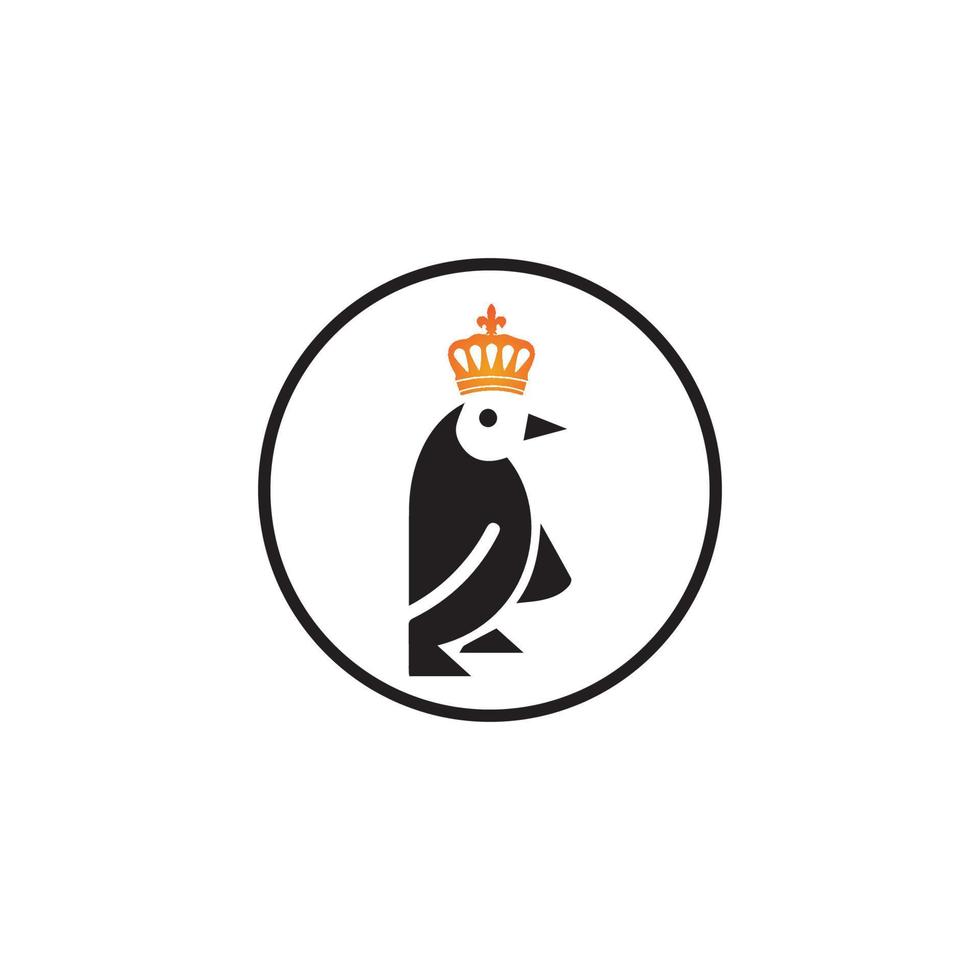 penguin logo template design vector