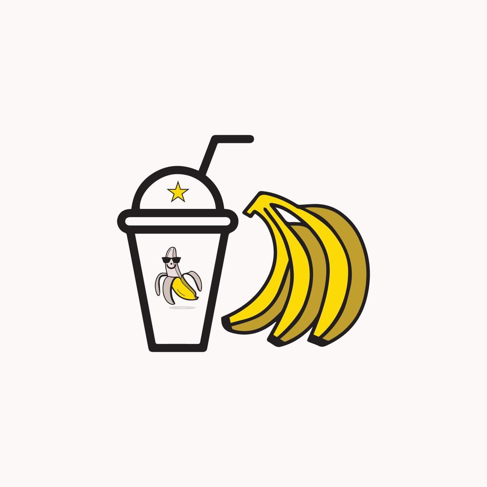 Banana Logo Template vector illustration