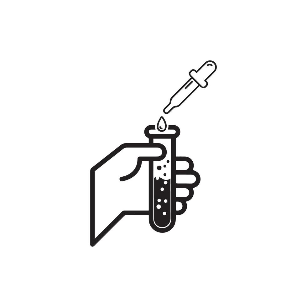 Medical Test tube Icon Vector Illustration.