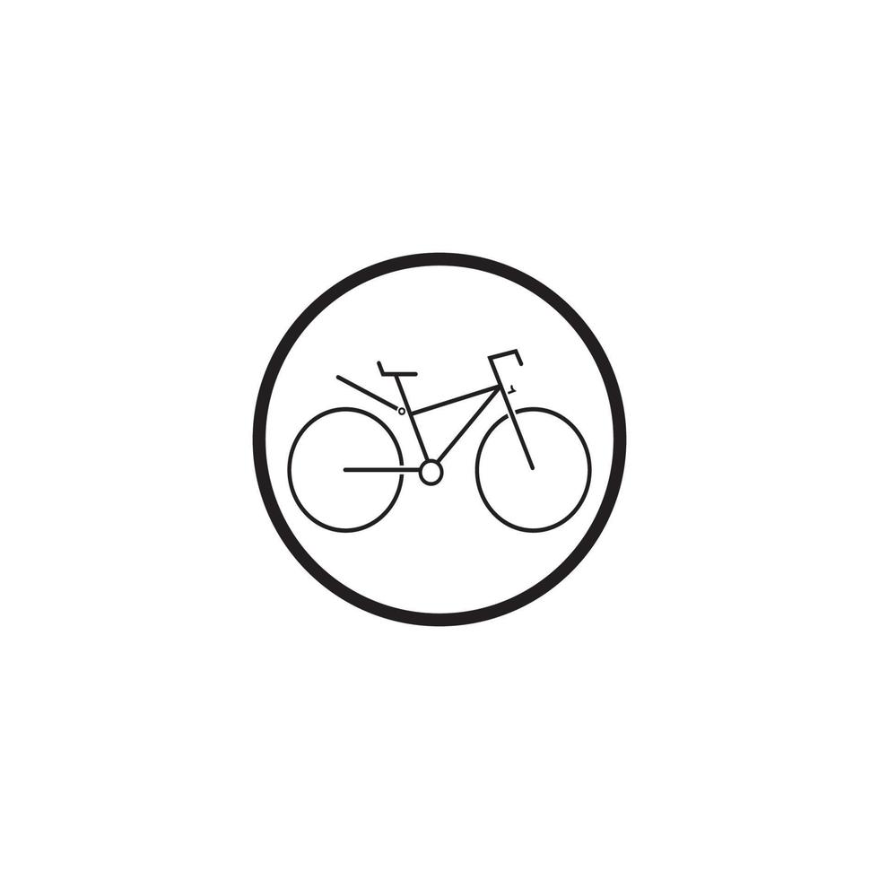 plantilla de diseño de vector de icono de bicicleta