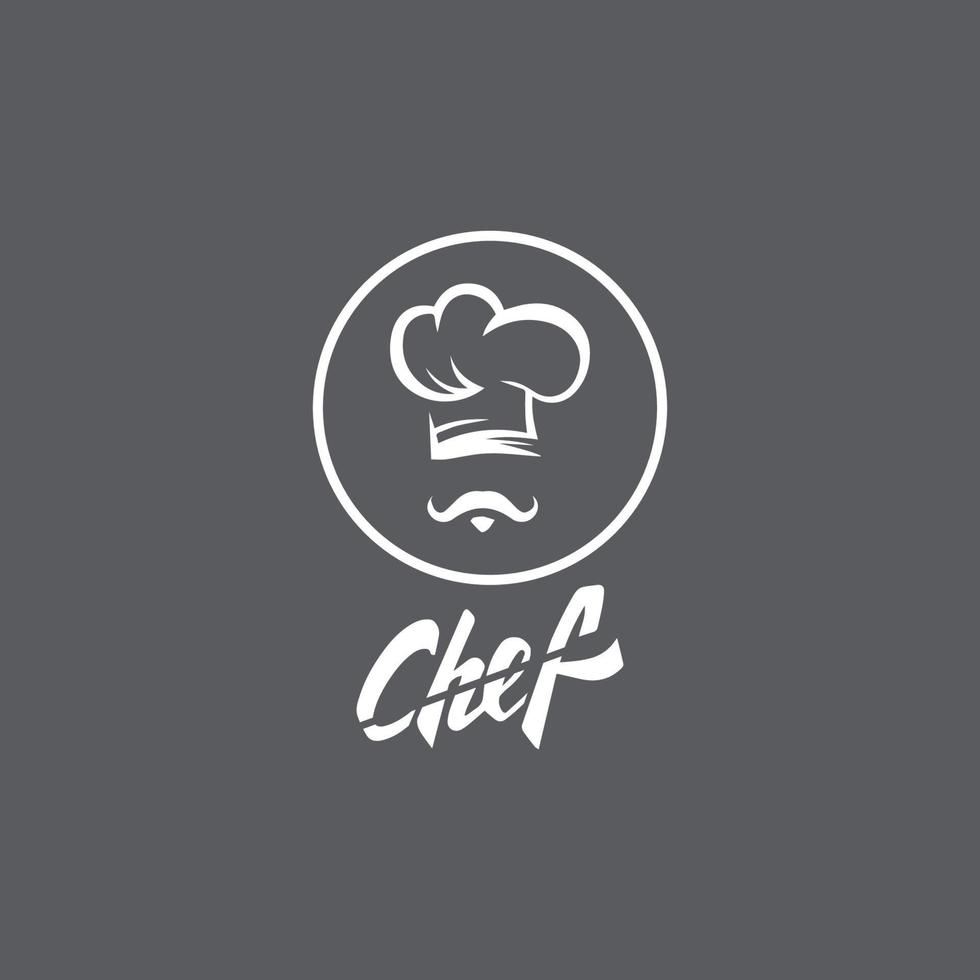 sombrero chef logo plantilla vector icono ilustración