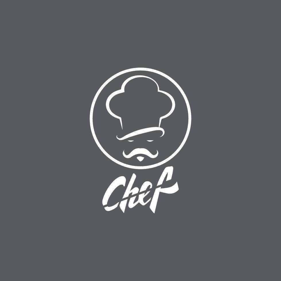 Hat chef logo template vector icon  illustration