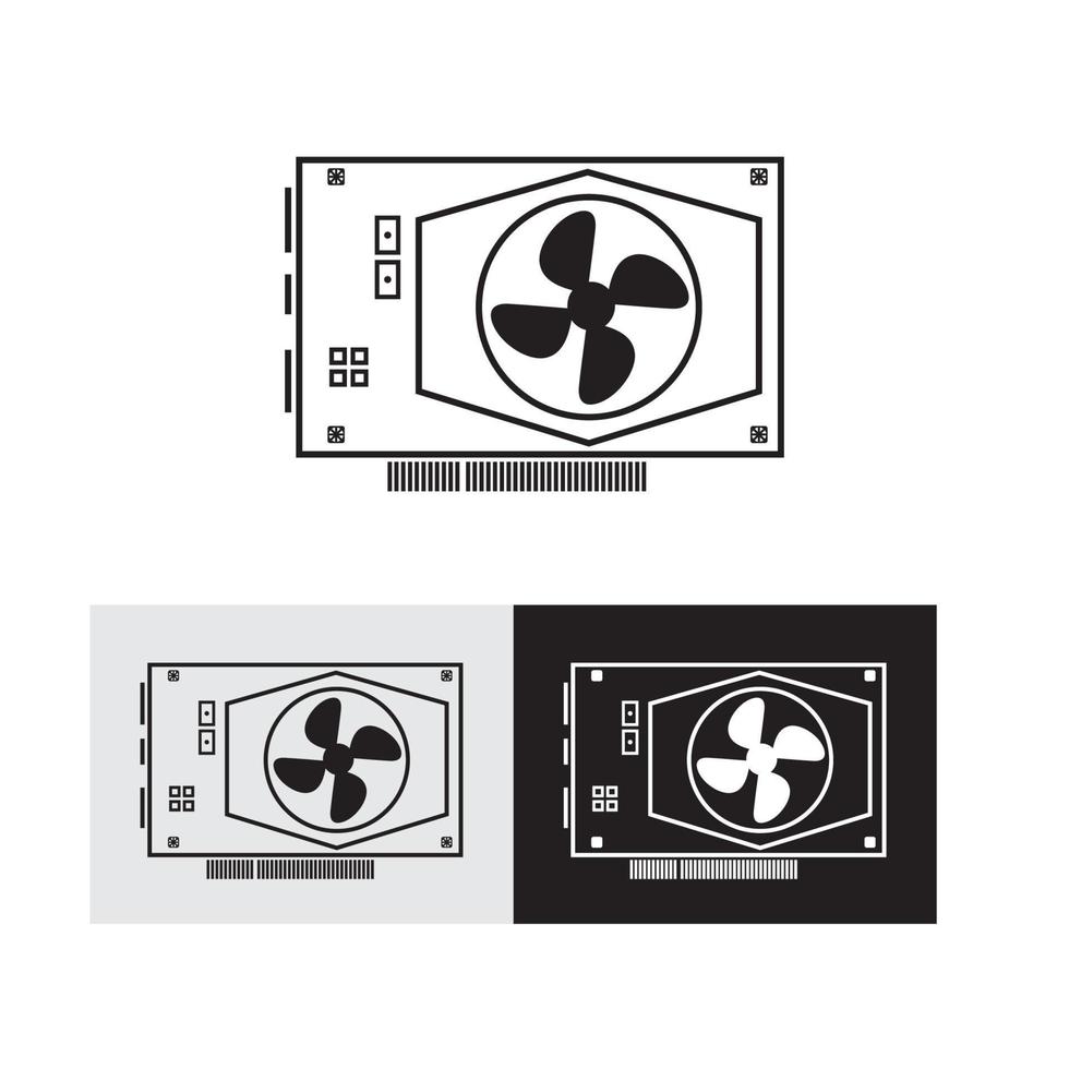 GPU Graphic Card Icon vector