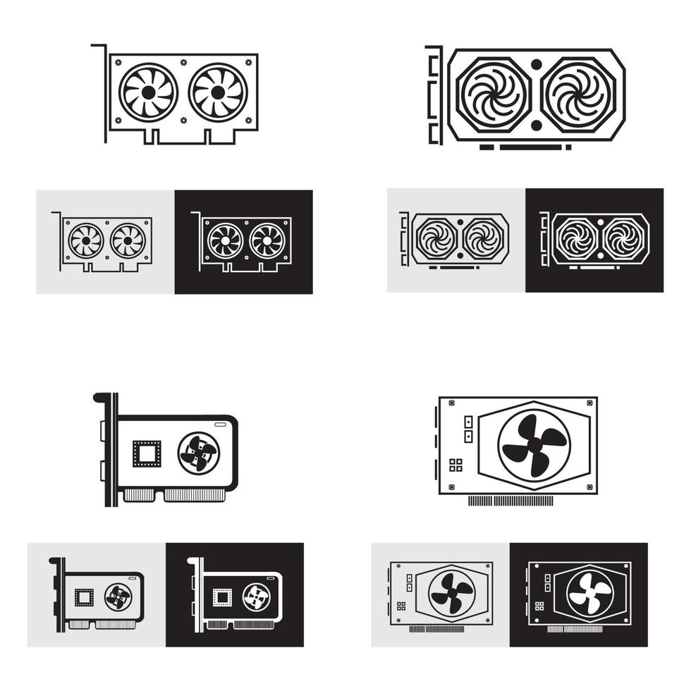 GPU Graphic Card Icon vector