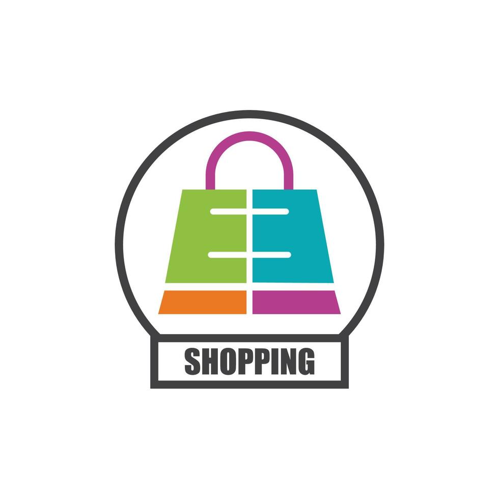 icono de bolsa de compras vector