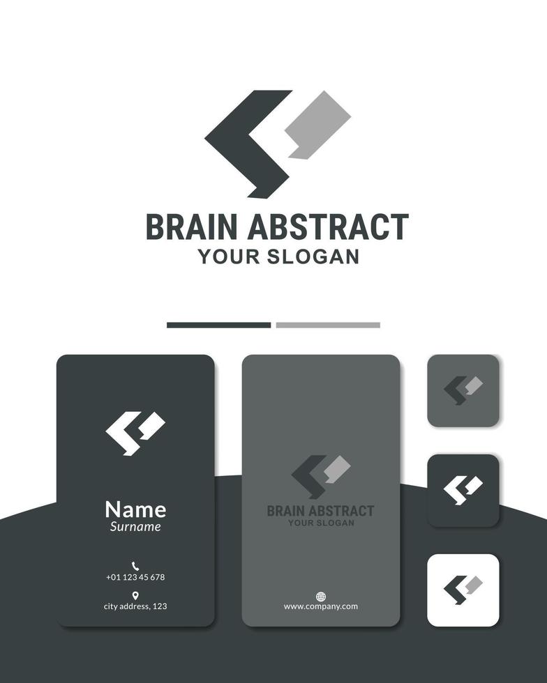 brain abstract logo design vector