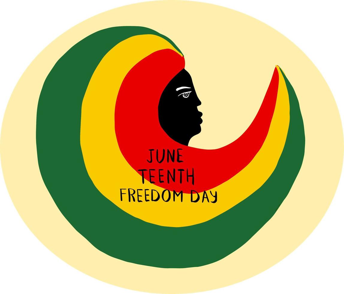 día de la libertad del diecinueve de junio. día de la independencia afroamericana. 19 de junio. Diseño abstracto para postales, pancartas y afiches. vector, ilustración. vector