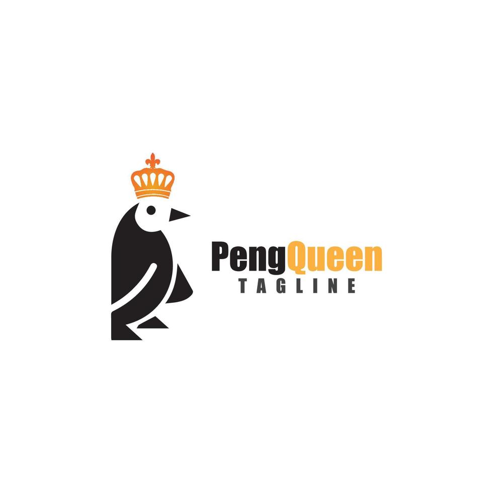 penguin logo template design vector