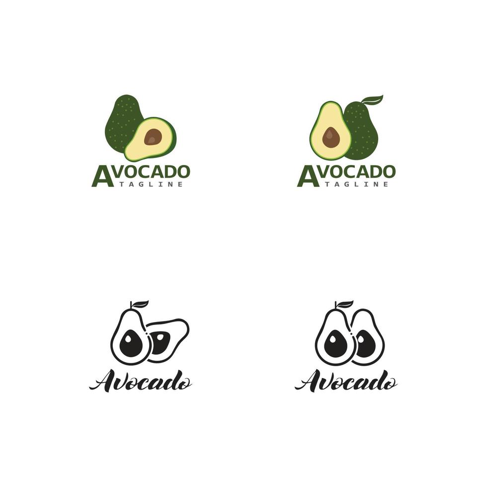 Avocado vector icon illustration design