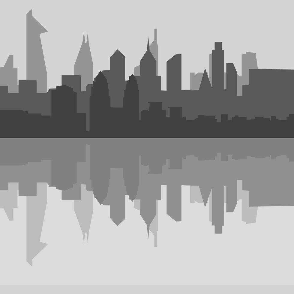 City skyline background vector illustration