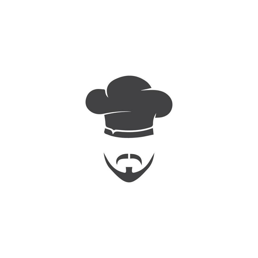 Hat chef logo template vector