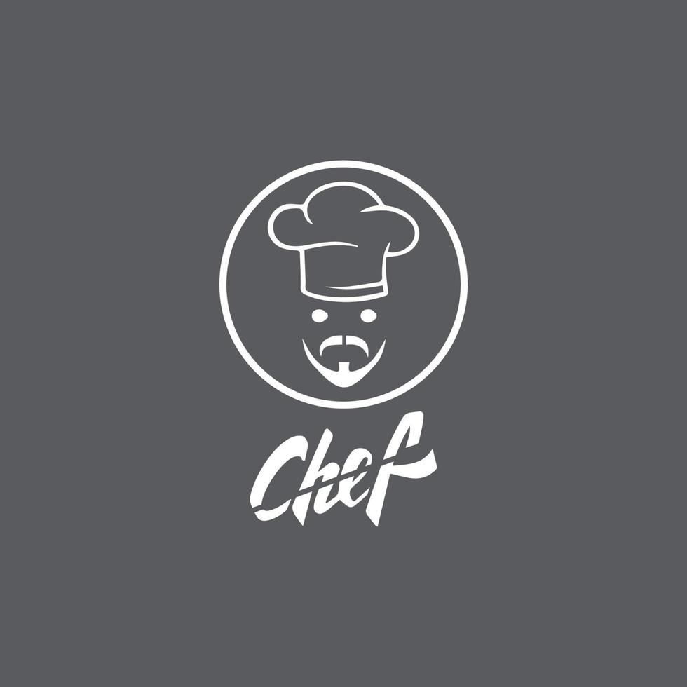 Hat chef logo template vector icon  illustration