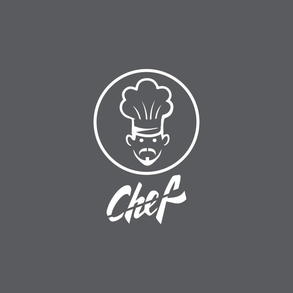 Hat chef logo template vector icon  illustration