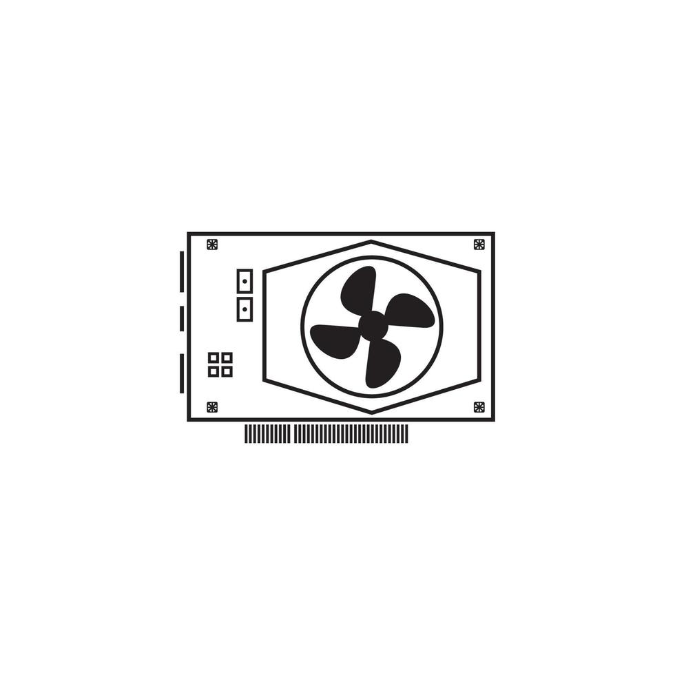 GPU Graphic Card Icon vector