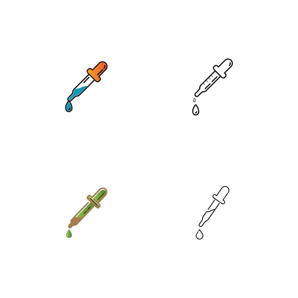 Dropper Icon Vector Design Template. Linear Style.