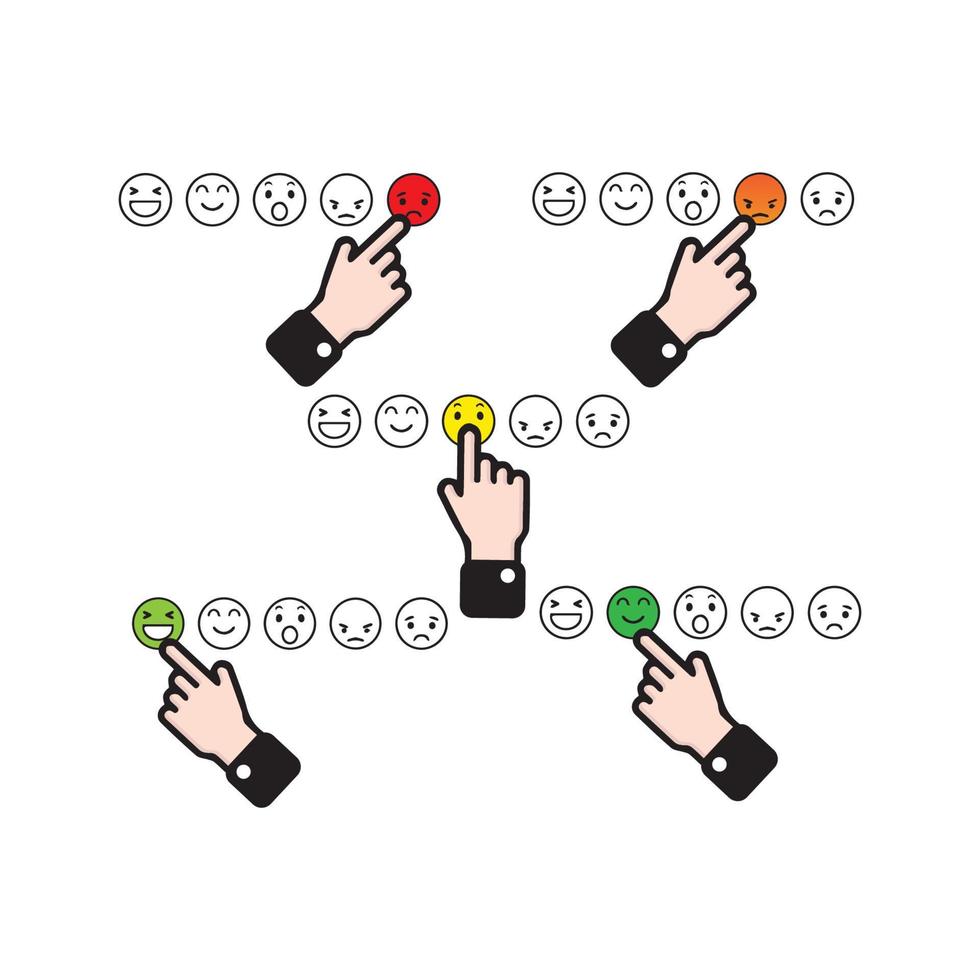 Satisfaction Rating. Customer  Feedback icon design for Digital Marketing business concept vector