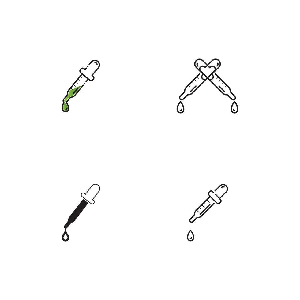 Dropper Icon Vector Design Template. Linear Style.