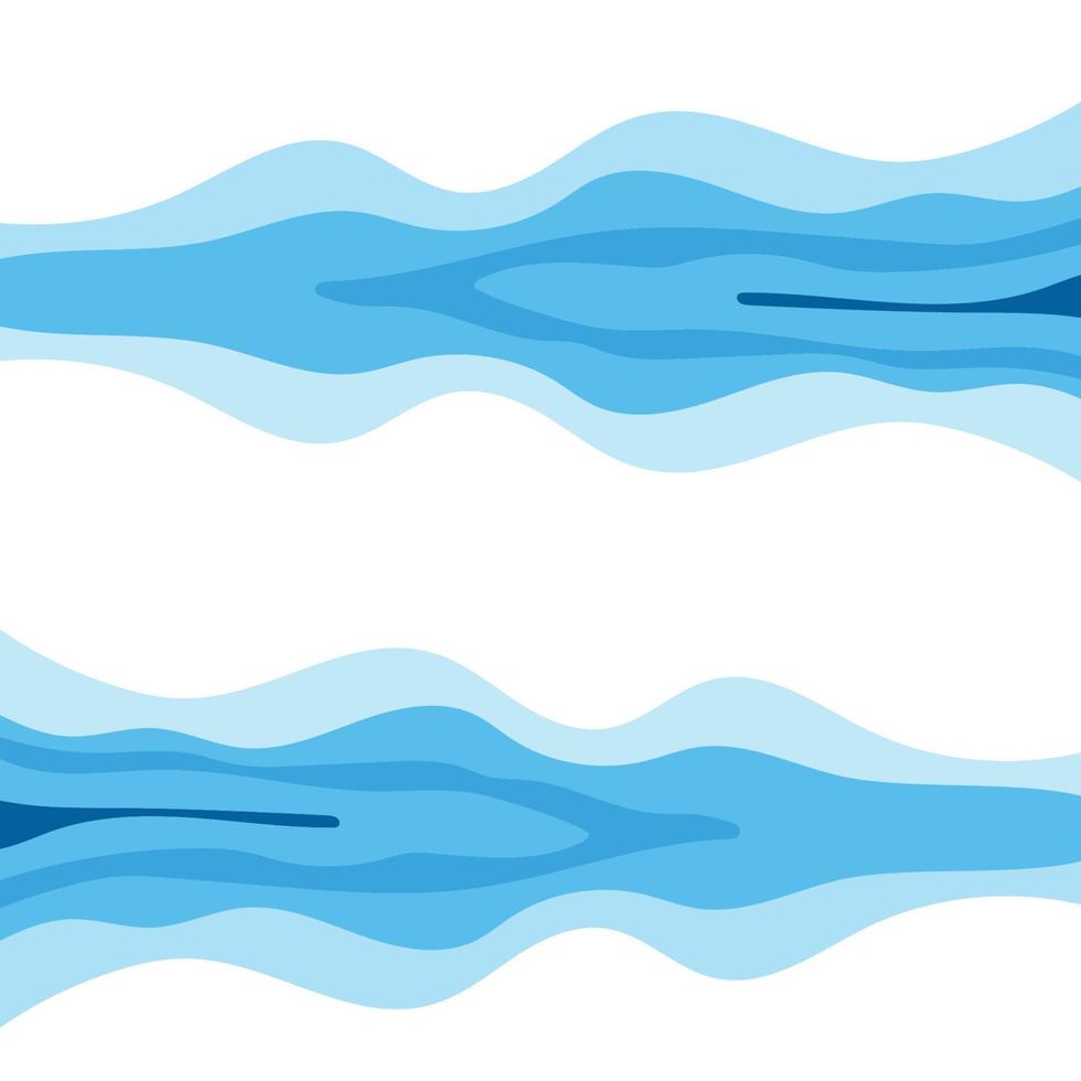 Abstract Water wave vector with sun illustration design background