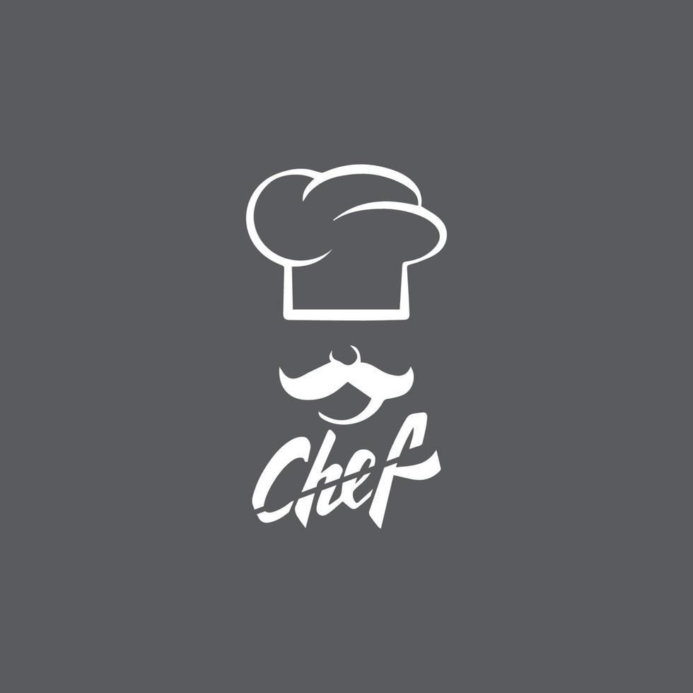 Hat chef logo template vector icon  illustration